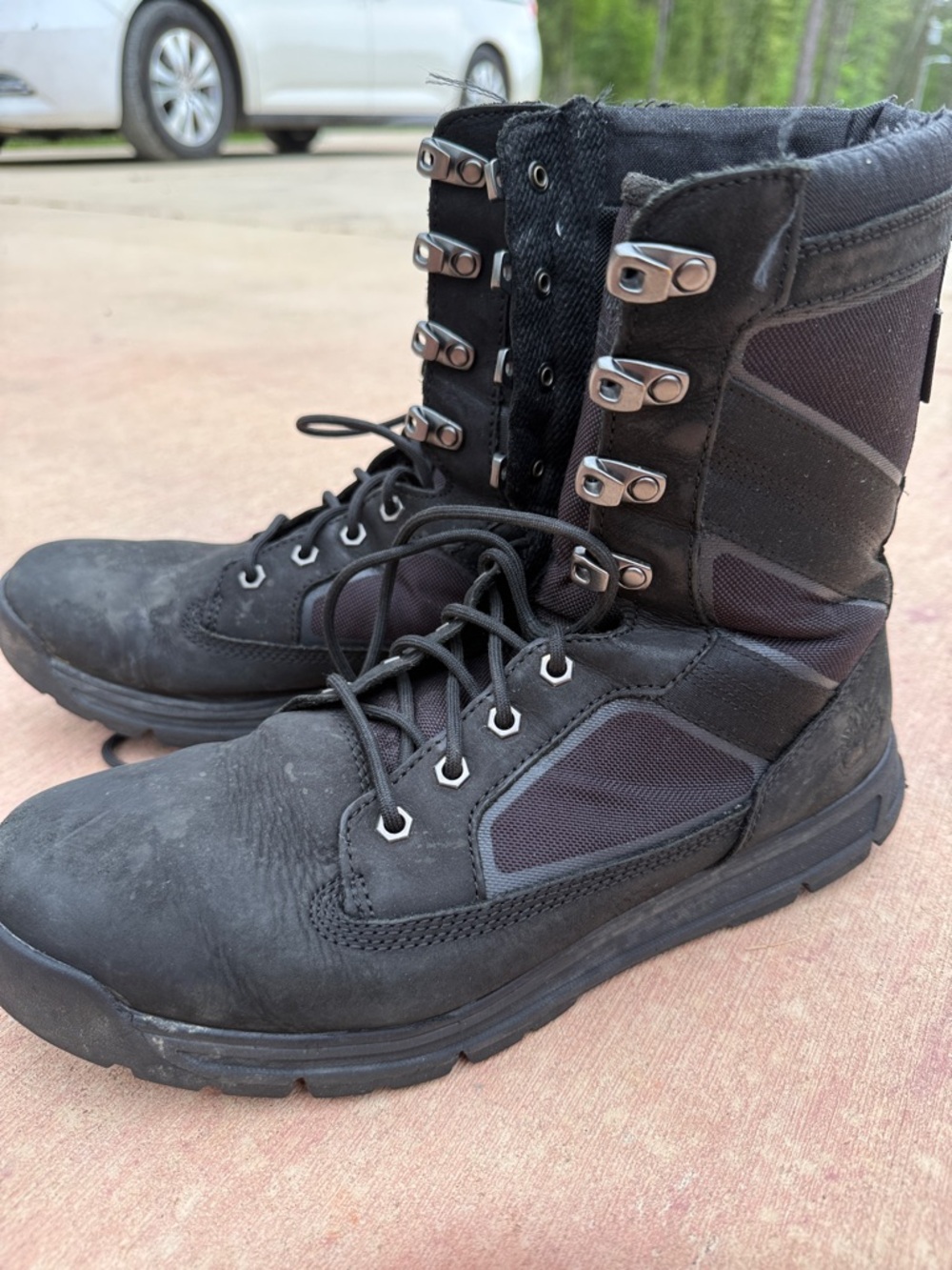 Timberland Black Lace-Up Tactical Work Boots - Picture 2 of 2